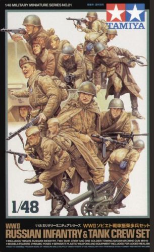 Tamiya - WWII Russian Infantry and Tank Crew Set