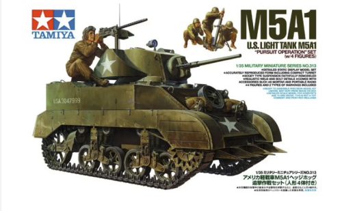 Tamiya - US Light Tank M5A1 - Pursuit operation w/4 Figures