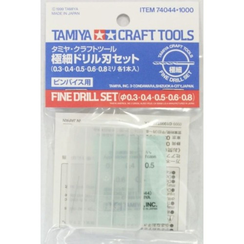 Tamiya - Fine Drill Set 0,3 - 0,8mm