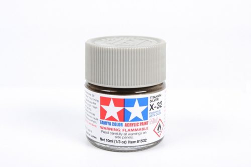 Tamiya - Mini Acrylic X-32 Titanium Silver 10 ml