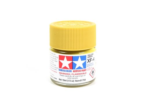 Tamiya - Mini Acrylic XF-4 Flat Yellow Green 10 ml