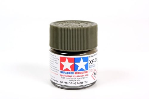 Tamiya - Mini Acrylic XF-51 Flat Khaki Drab 10 ml