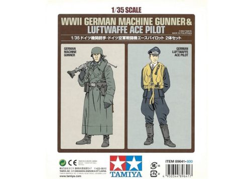 Tamiya - 1:35 WWII German Machine Gunner and Luftwaffe Ace Pilot