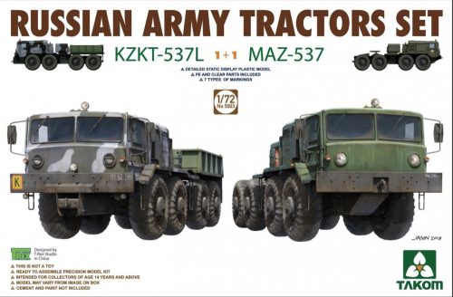 Takom - Russian Army Tractors Set KZKT-537L MAZ-537