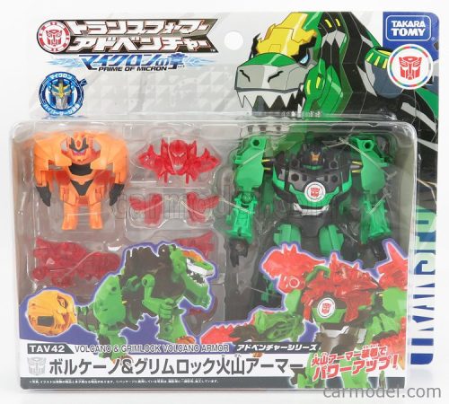 Takara-Tomy - Takara-Tomy Transformers Volcano Grimlock Cm. 12.0 Green Black Orange