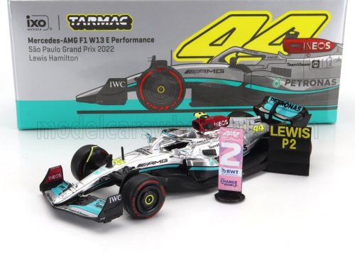 Tarmac - MERCEDES GP F1 W13E TEAM MERCEDES-AMG PETRONAS F1 N 44 2nd BRAZILIAN GP 2022 LEWIS HAMILTON SILVER GREEN