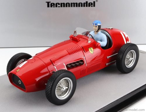 Tecnomodel - Ferrari F1 500 F2 N 15 Winner British Gp Alberto Ascari (With Pilot Figure) 1952 World Champion Red