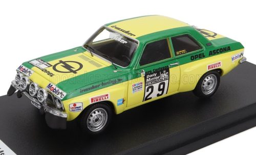 Trofeu - OPEL ASCONA 1.9 SR (night version) N 29 8tH RALLY RAC LOMBARD 1973 LARS CARLSSON - PETER PETERSEN GREEN YELLOW