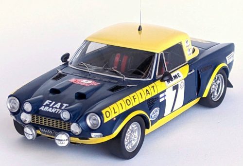 Trofeu - FIAT 124 ABARTH (night version) N 7 RALLY MONTECARLO 1976 MARKKU ALEN - ILKKA KIVIMAKI BLUE YELLOW