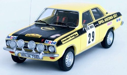 Trofeu - OPEL ASCONA (night version) N 29 RALLY LYON CHARBONNIERES 1973 WALTER ROHL - JOCHEN BERGER YELLOW BLACK