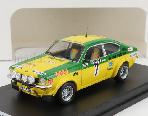 Trofeu - OPEL KADETT GT/E (night version) N 7 WINNER RALLY HESSEN 1976 W.SMOLEJ - C.GEISTDORFER YELLOW GREEN