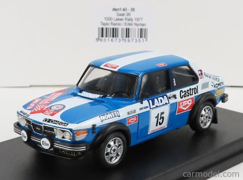 Trofeu - Saab 99 Team Konela Racing N 15 Rally 1000 Lakes 1977 T.Rainio - E.Nyman Blue White