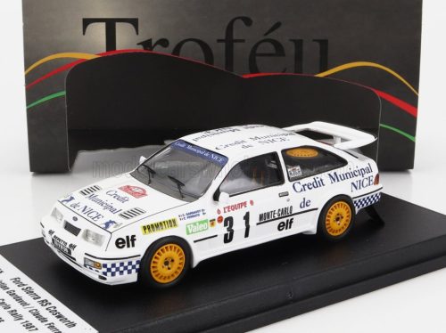 Trofeu - FORD ENGLAND SIERRA RS COSWORTH N 31 RALLY MONTECARLO 1987 CHRISTIAN GARDAVOT - CLAUDE FERRATO WHITE