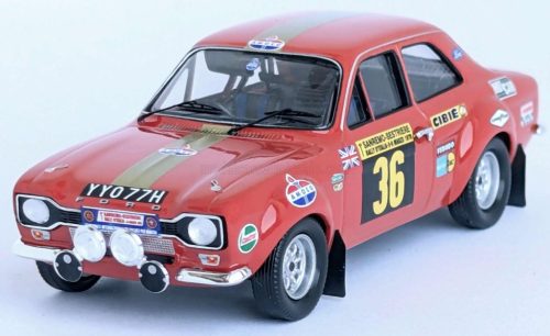 Trofeu - FORD ENGLAND ESCORT MKI (night version) N 36 RALLY SANREMO 1970 DAVID SUTTON - PETER O'GORMAN RED