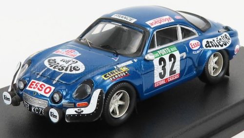 Trofeu - RENAULT ALPINE A110 1600S N 32 RALLY OF PORTUGAL 1975 P.WAMBERGUE - I.BRETON BLUE MET