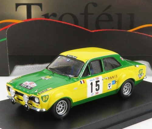 Trofeu - FORD ENGLAND ESCORT MKI N 15 RALLY TAP 1970 J.F.PIOT - F.MURAC YELLOW GREEN