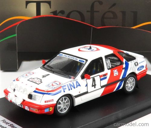 Trofeu - Ford England Sierra Xr 4X4 Team Fina (Night Version) 4Th Boucles De Spa 1988 M.Lovell - T.Herryman White Red Blue