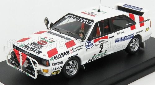 Trofeu - AUDI QUATTRO N 2 6th RALLY BANDAMA 1986 W.WIEDNER - F.ZEHETNER WHITE RED