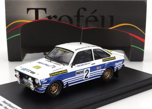 Trofeu - FORD ENGLAND ESCORT MK2 (night version) N 2 2nd RALLY SWEDEN 1982 ARI VATANEN - TERRY HARRYMAN WHITE BLUE