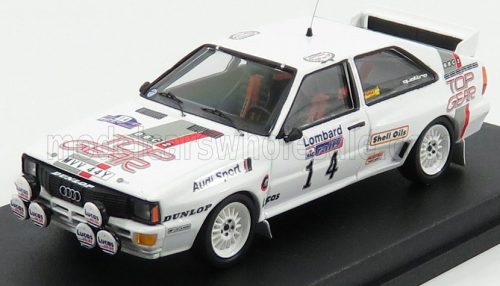 Trofeu - AUDI QUATTRO N 14 RALLY RAC LOMBARD 1984 M.WILSON - N.HARRIS WHITE