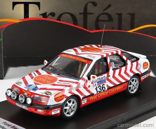 Trofeu - Ford England Sierra Xr4X4 (Night Version) N 136 Rally Rac Lombard 1987 K.Ridley - G.Bradford White Red