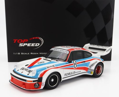 TrueScale - PORSCHE 911 934/5 TEAM MAX MORITZ VALVOLINE N 8 1000km NURBURGRING 1977 J.BARTH - E.DOREN WHITE RED LIGHT BLUE