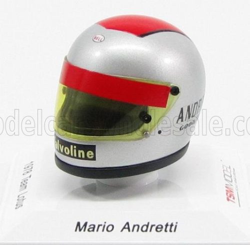 TrueScale - BELL HELMET F1  TEAM LOTUS 1978 MARIO ANDRETTI - VISIERA GIALLA SILVER RED