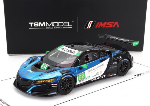 TrueScale - ACURA NSX GT3 EVO22 3.5L TURBO V6 TEAM GRADIENT RACING N 66 24h DAYTONA 2022 K.SIMPSON - T.BECHTOLSHEIMER BLACK WHITE BLUE