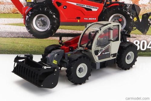 Universal Hobbies - Massey Ferguson Mf Th.8043 Telescopic Tractor - Elevatore Red Grey