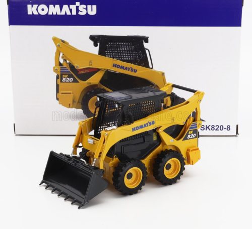 Universal Hobbies - KOMATSU SK820 RUSPA GOMMATA - SCRAPER TRACTOR YELLOW BLACK