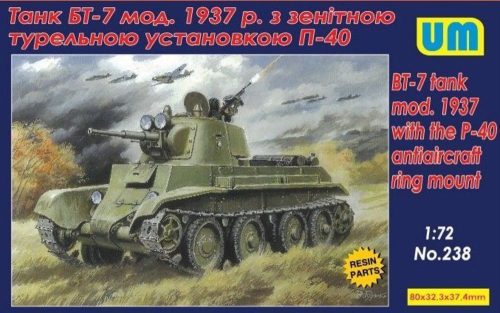 Unimodell - BT-7 tank mod.1937 with the P-40 antiaircraft ring mount