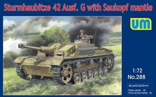 Unimodell - Sturmhaubitze 42 Auf.G W. Saukopf Mantle