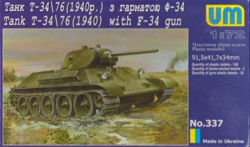 Unimodels - Tank T-34/76 (1940) with gun F-34