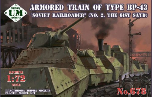 Unimodell - Armored train of type BP-43Soviet rail- roader (#2,the 61st. SATD)