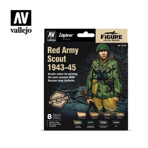 Vallejo - Model Color - Red Army Scout 1943-45 Paint Set by Jaume Ortiz + Alpine Miniature