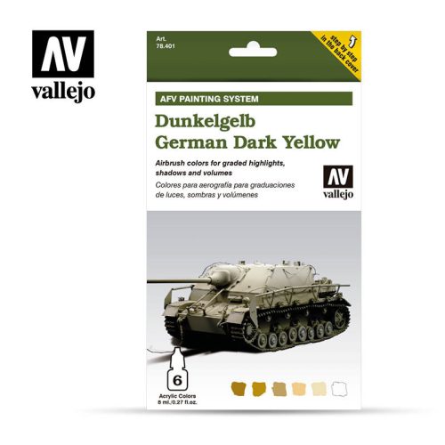 Vallejo - Model Air - AFV German Yellow Armour Painting System Paint set