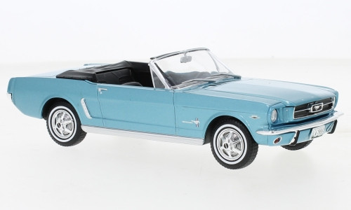 WHITEBOX - 1:24 Ford Mustang Convertible, metallic turquoise, 1965 - WHITE BOX