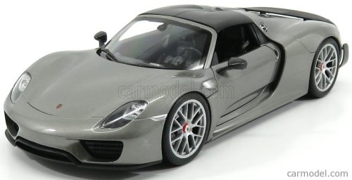 Welly - Porsche 918 Spider Hard-Top Closed 2015 - Carbon Roof Grey Met