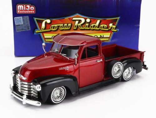 Welly - CHEVROLET 3100 PICK-UP LOW RIDER 1953 RED MET BLACK