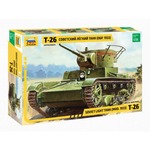 Zvezda - 1:35 T-26 Soviet WW2 Light Tank 1933