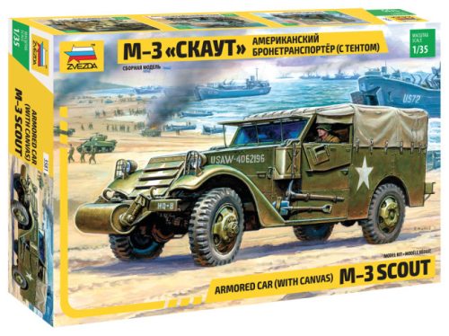 Zvezda - M3 Armored Scout Car With Canvas (3581)