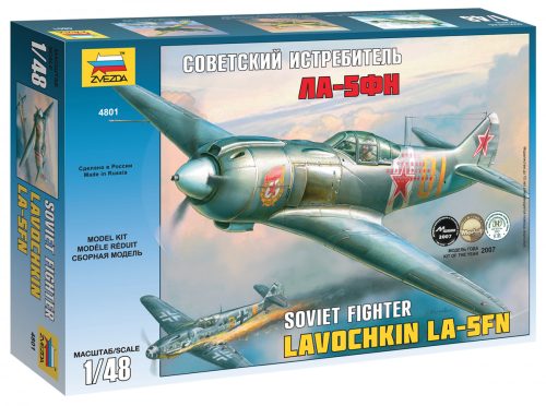 Zvezda - La-5FN Soviet Fighter w/interior 1:48 (4801)