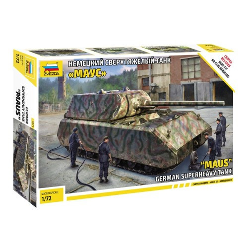 Zvezda - 1:72 German Superheavy Tank MAUS - snap-fit