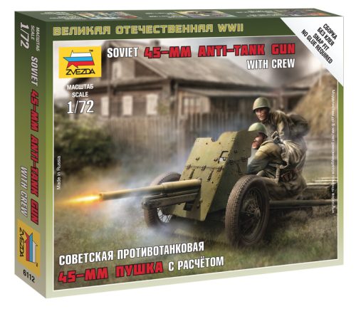 Zvezda - Soviet 45 mm Anti-Tank Gun with Crew 1:72 (6112)