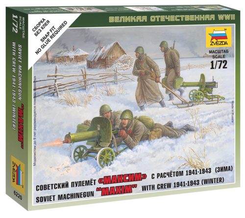 Zvezda - Soviet Machine-gun w/Crew 1:72 (6220)